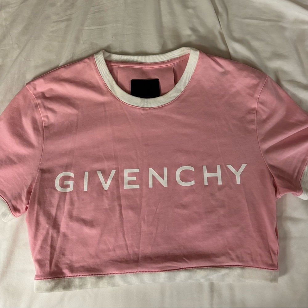Givenchy Pink Tee with White Logo